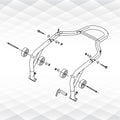 Motorcycle Stand 850Lb Sport Bike Rear Wheel Lift Swingarm Paddock Stands Red, U Red Steel