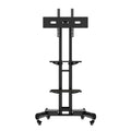 Fanco Universal Swivel Tv Stand For 32 80 Inch Tvs, Height Adjustable Table Top Tv Stand Mount With Tilt, Max Vesa 600X400Mm Black Black Primary Living Space 70 79 Inches Iron