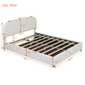 Teddy Fleece Queen Size Upholstered Platform Bed With Hydraulic Storage System, White Queen White Teddy