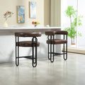 Coolmore Bar Stools Set Of 1, Modern Bar Stool With Back, Black Metal Frames, Upholstered Bar Stools For Kitchen Island, Pub, Club Dark Brown Pu Dark Brown Primary Living Space Foam Pu