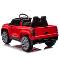 24V Kids Ride On Car W Parents Control,Licensed Chevrolet Silverado,Four Wheel Suspension,Led Lights,Bluetooth,Music,Usb,Mp3,Power Display,Speeds 2.49 3.73Mph For Kids Aged 37 95 Months. Red Plastic