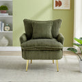 24003 Seat Office, Home, Children'S Use, Princess Chair, Leisure Chair Green Corduroy