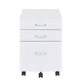 White And Chrome 3 Drawer Rectangular File Cabinet Filing Cabinets 3 4 Drawers White Office Drawers Included Modern Wood Metal