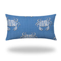 Crabby Indoor Outdoor Soft Royal Pillow, Envelope Cover With Insert, 12X24 Multicolor Polyester