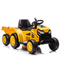 12V Kids Ride On Electric Tractor Black Knight,Kids Ride On Toy.2Wd,Non Skid Tires, Steering Wheel, Foot Pedal,With Removable Storage Tug,Light,Bluetooth,Music,Mp3,Usb,Power Display For Kids Aged 3 . Yellow 50 99 Lbs Polypropylene