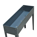 Outsunny Metal Raised Garden Bed, Elevated Planter Box With Legs And Drain Holes, Dark Gray Gray Steel