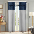 Invertible Curtain Panel Only 1 Pc Panel Navy Silver Polyester