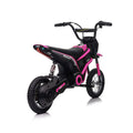 24V14Ah Kids Ride On 24V Electric Toy Motocross Motorcycle Dirt Bike Xxl Large,Speeds Up To 14.29Mph,Dual Suspension, Hand Operated Dual Brakes, Twist Grip Throttle, Authentic Motocross Bike Geometry Pink Polypropylene