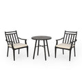 Delmar 3Pc Metal Bistro Set Black Iron