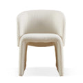 Modern Accent Chair White Single Sofa Chair,Upholstered Side Chair Teddy Comfy Chair For Dining Room Bedroom Living Room Reception Off White 1Pc Off White Primary Living Space Modern Teddy