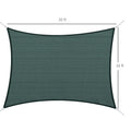 Outsunny 16' X 20' Sun Shade Sail Canopy, Rectangle Uv Block Awning For Patio Garden Backyard Outdoor, Green Green Polyethylene