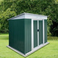 Outdoor Storage Sheds 6Ftx4Ft Pent Roof Green Green Garden & Outdoor Metal