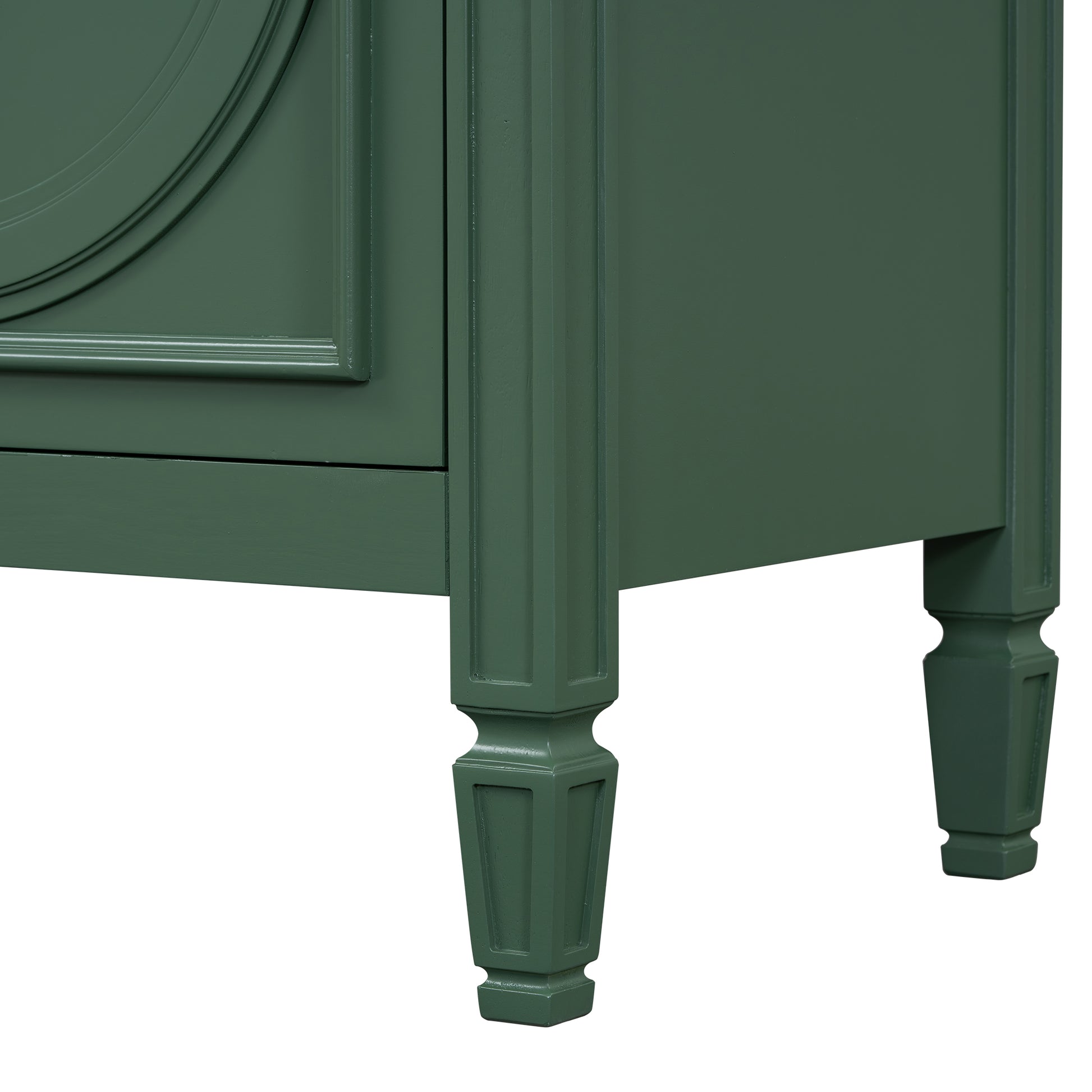 30" Bathroom Vanity With Sink, Two Doors With Shelf, Soft Close Door Hinges, Vintage Style, Green Green Ceramic Mdf,Rubber Wood