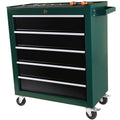 5 Drawers Rolling Tool Chest,Tool Cabinet On Wheels With Keyed Locking Stem And Drawer Liners,Tool Chest With Link Buckle And Can Be Combined To Large Cabinet Set,For Warehouse,Garage Green Steel