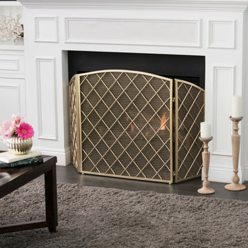 Fire Screens Gold Iron