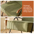 Pattern Colorful Fabric Armchair, Modern Accent Chair High Back, Living Room Chairs With Metal Legs And Soft Padded, Sofa Chairs For Home Office,Bedroom,Dining Room Green Corduroy