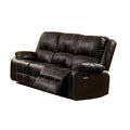 Zuriel Motion Sofa, Brown Synthetic Leather Lv52280 Brown Upholstered 3 Seat