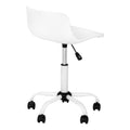 Office Chair, Adjustable Height, Swivel, Ergonomic, Computer Desk, Work, Juvenile, White Leather Look, White Metal, Contemporary, Modern White Foam Metal