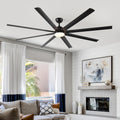 84 In Super Large Black Ceiling Fan With Remote Control Black American Design Aluminium Aluminium