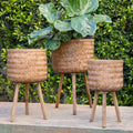 S 3 Bamboo Planters 11 13 15