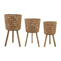 S 3 Bamboo Planters 11 13 15