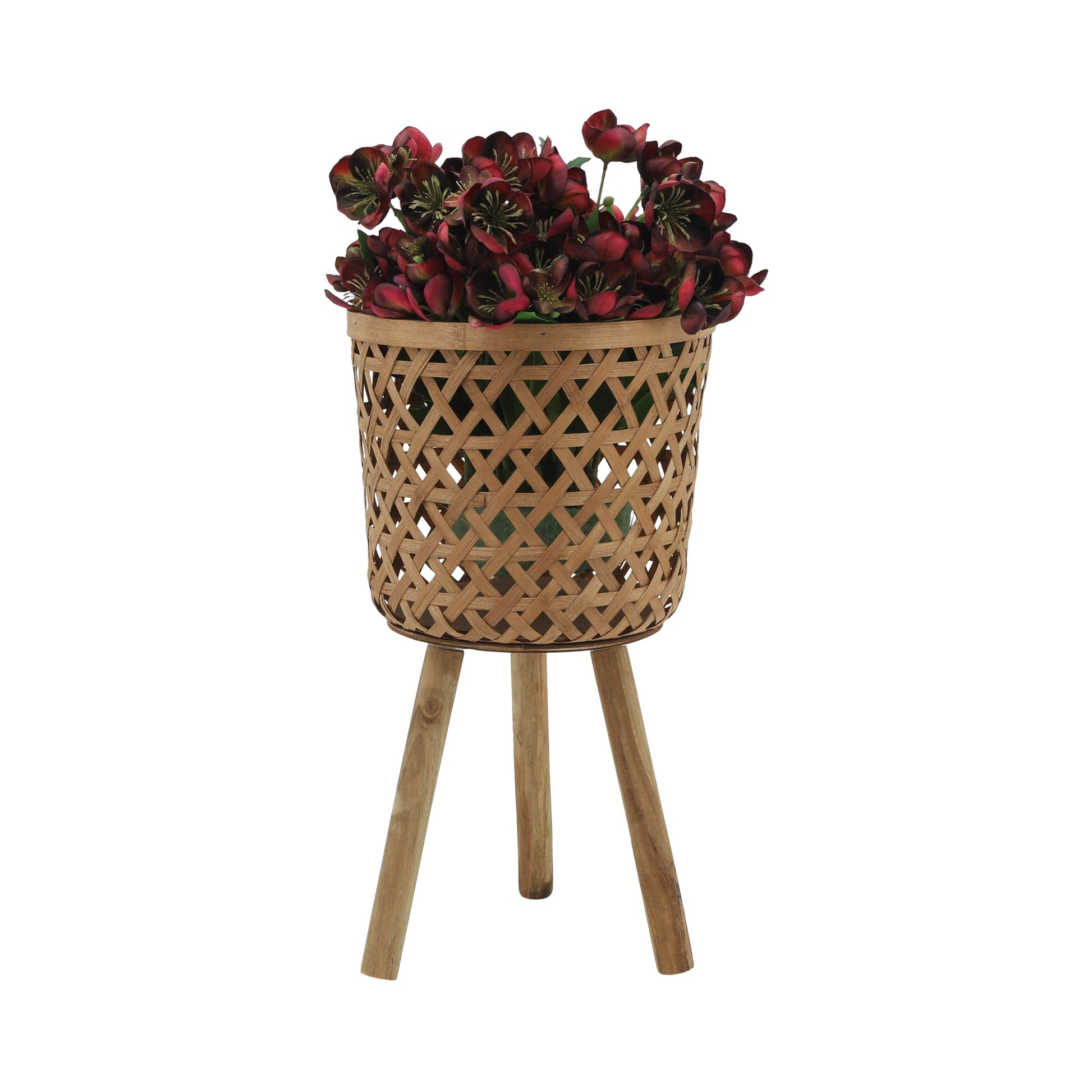 S 3 Bamboo Planters 11 13 15" Natural Brown Bamboo