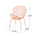 Elba Chair Set Of 2 Orange Iron