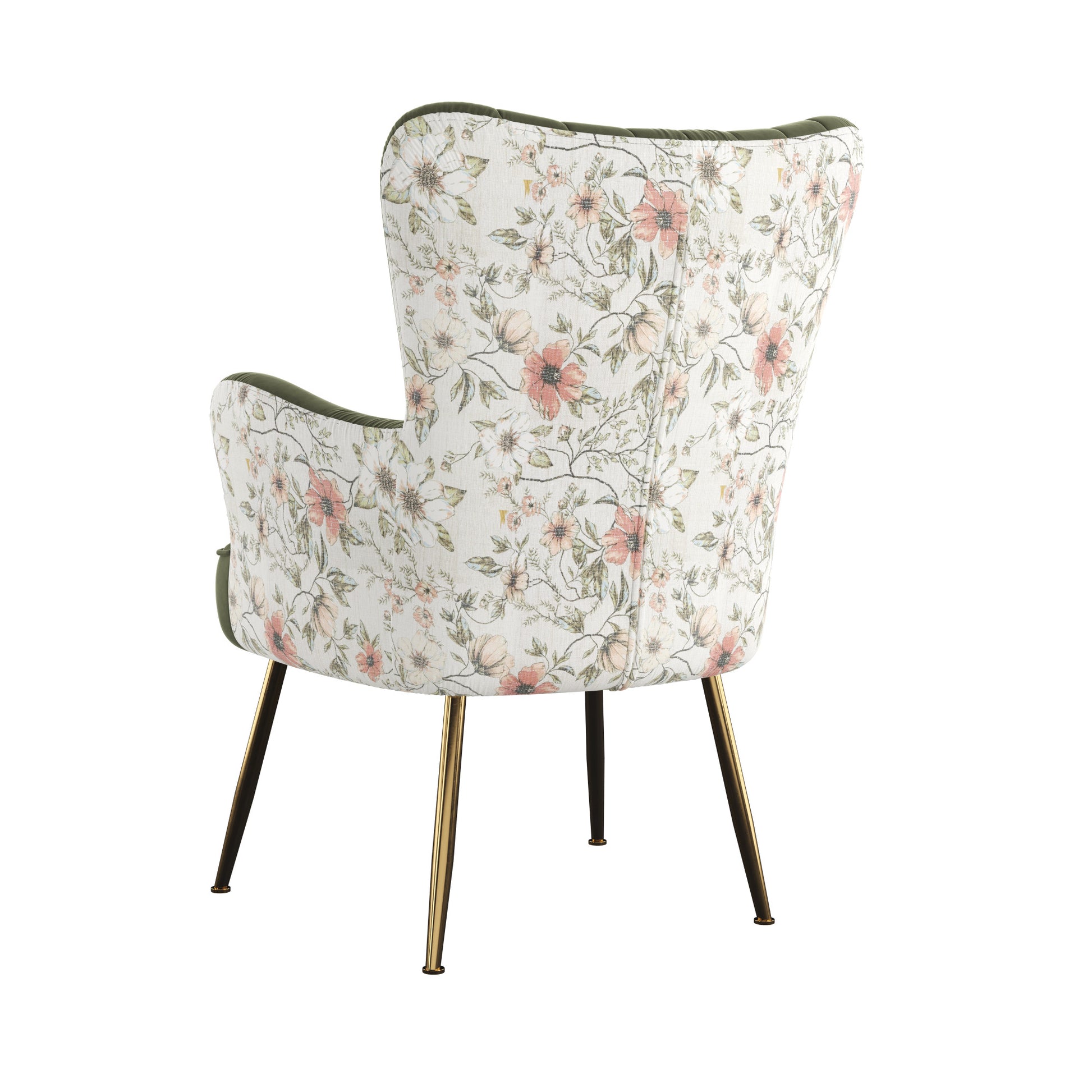 Amirra Green Accent Chair Green Foam Solid Wood