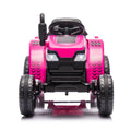 12V Kids Ride On Electric Tractor Black Knight,Kids Ride On Toy.2Wd,Non Skid Tires, Steering Wheel, Foot Pedal,With Removable Storage Tug,Light,Bluetooth,Music,Mp3,Usb,Power Display For Kids Aged 3 . Rose Red 50 99 Lbs Polypropylene