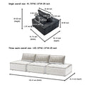 Luxury Chenille L Shaped Modular Sofa With Hidden Legs, Adjustable Cushions, And Spring Seats Perfect For Modern Living Room Black Color 5Pieces Black Chenille 5 Seat