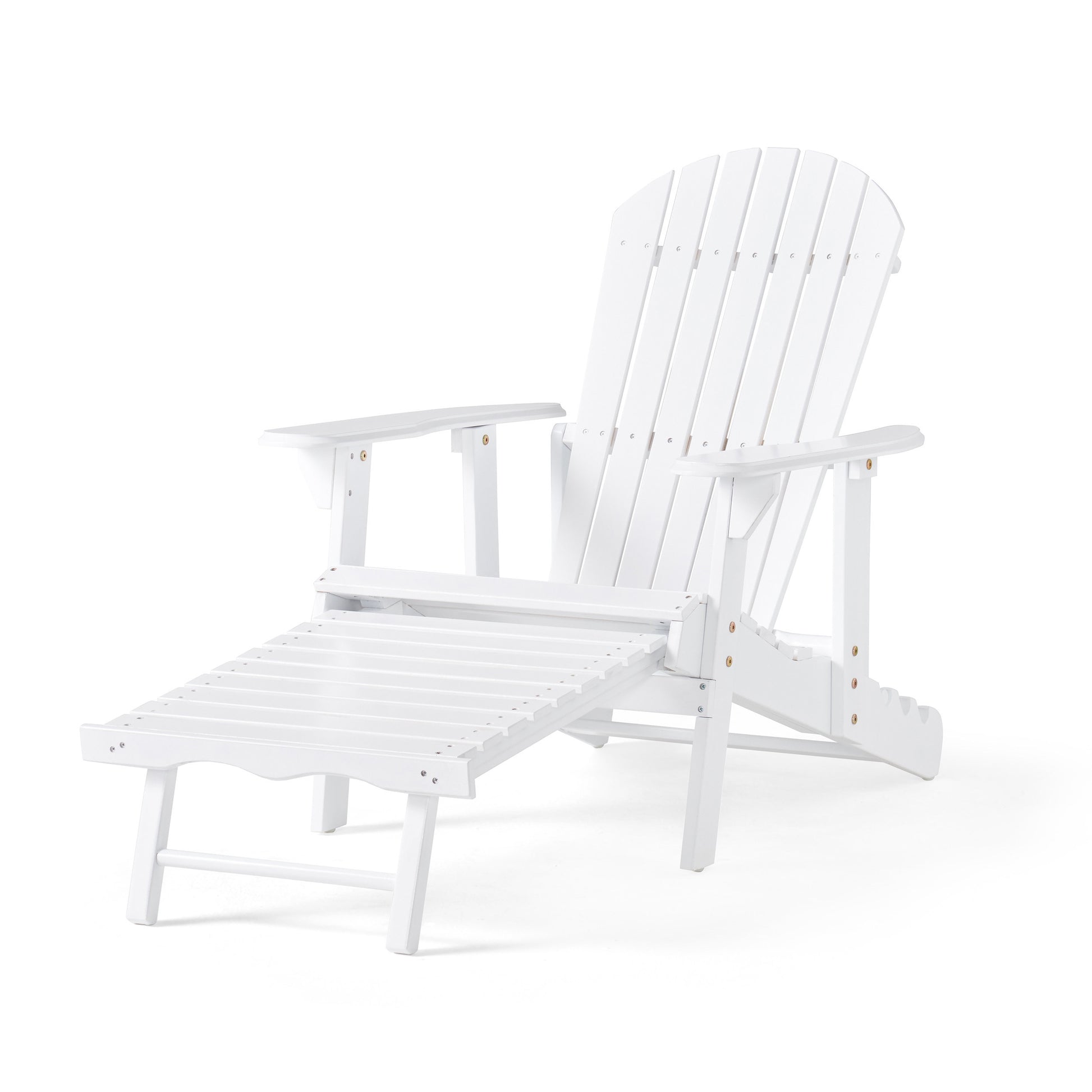 Malibu Reclining Adirondack Chair White Acacia Wood