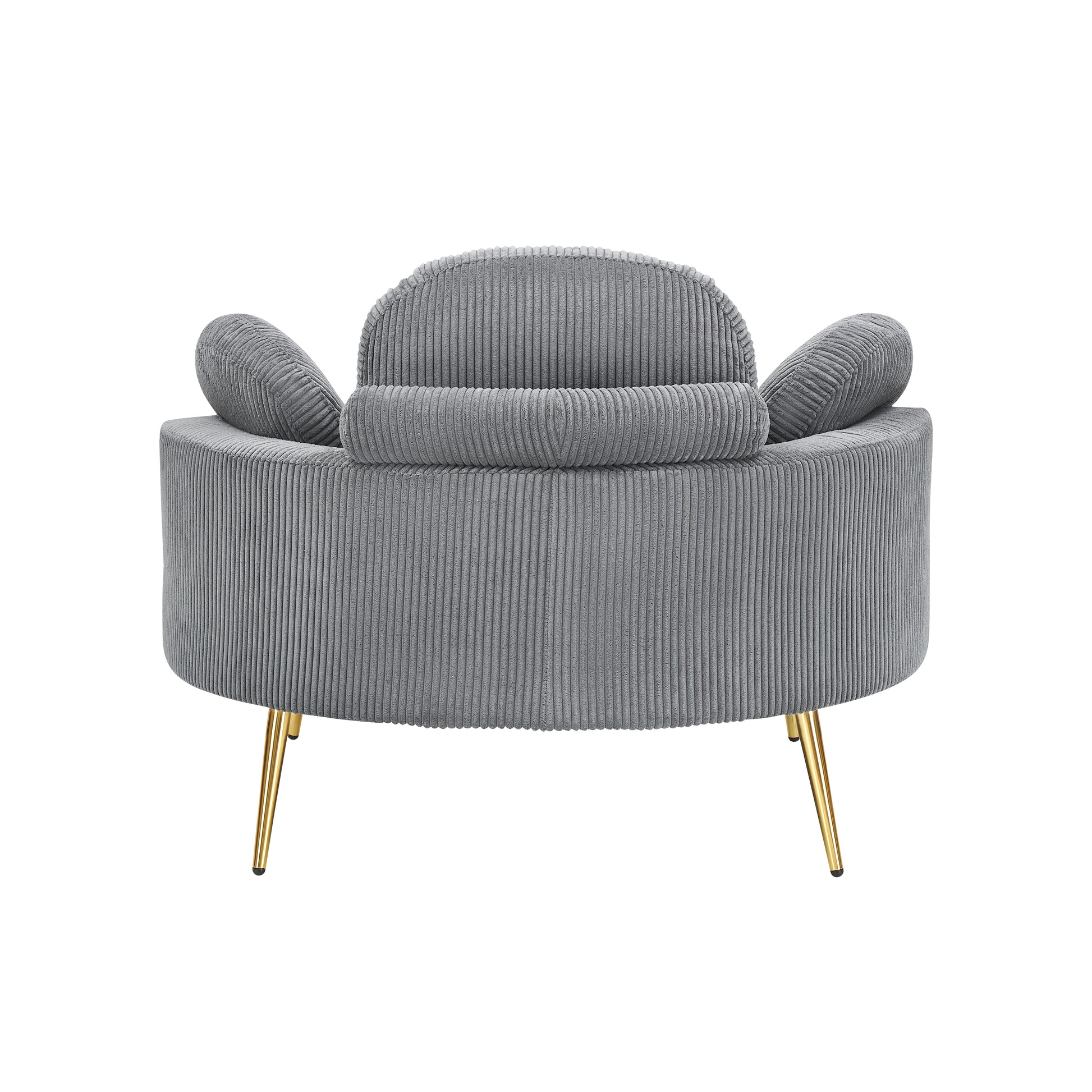 43 Inches Single Grey Comfortable Chair, Single Chair Soft And Comfortable, Suitable For Meeting Room, Living Room, Bedroom Gray Corduroy 1 Seat