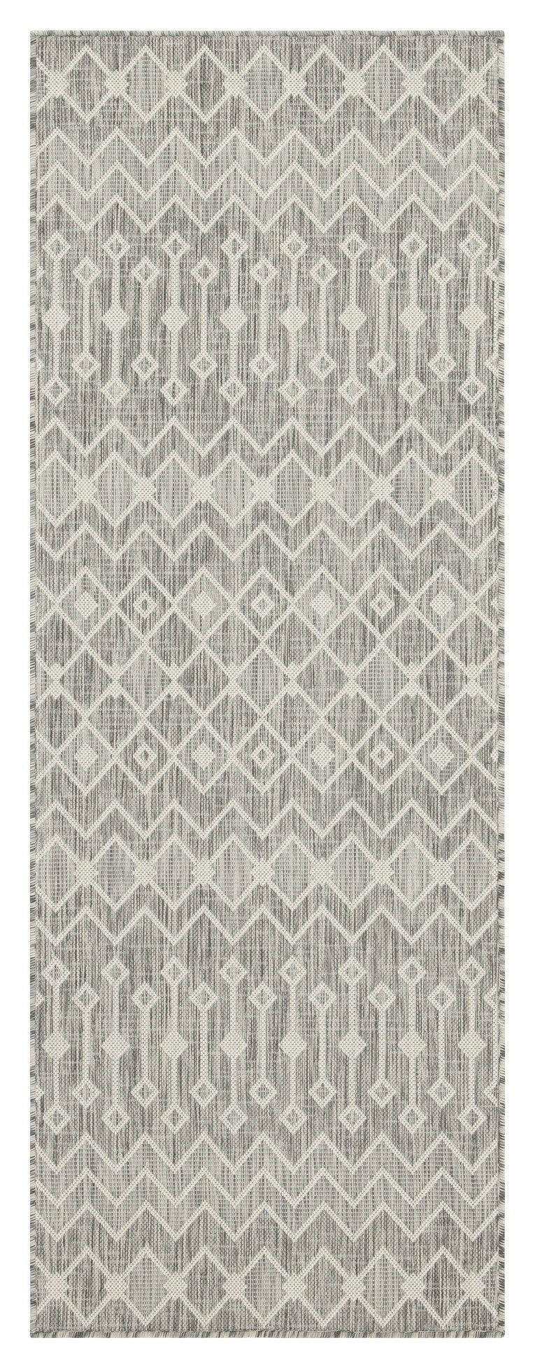 Sunshine Gc Har2021 Silver 2 Ft. 7 In. X 7 Ft. 3 In. Indoor Outdoor Area Rug Silver Polyester Polypropylene