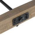 Handcrafted Reclaimed Wood End Table With Grains, Weathered Gray Gray Wood Metal