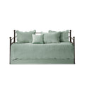 6 Piece Reversible Soped Edge Daybed Cover Set Seafoam Daybed Seafoam Microfiber