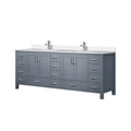 Dark Grey Double Bath Vanity 84 In. W X 22 In. D, Cultured Marble Top, And Faucet Set Dark Grey Plywood Wood