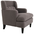 Upholstered Accent Chair Tufted Armchair For Living Room And Bedroom, Russet Brown Brown Birch Foam Teddy