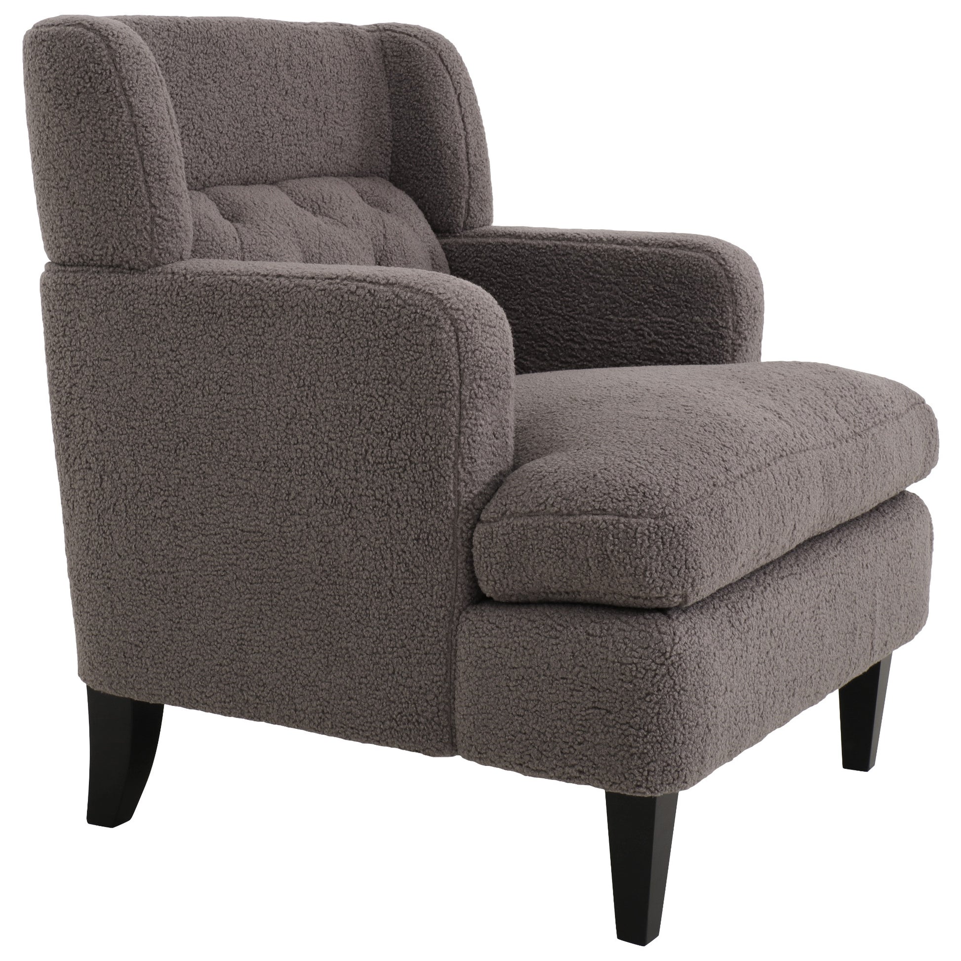 Upholstered Accent Chair Tufted Armchair For Living Room And Bedroom, Russet Brown Brown Birch Foam Teddy