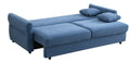 Haran Sofa W Sleeper, Blue Fabric Lv03120 Blue Upholstered 2 Seat