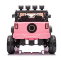 24V Kids Ride On Car W Parents Remote Control,400W Motor,Four Wheel Suspension,Adjustable Speed,Usb,Mp3,Music,Bluetooth,Large Display Screen,Power Display,Portable Handle,Safety Belt For Kids Aged 3 . Pink 50 99 Lbs Polypropylene