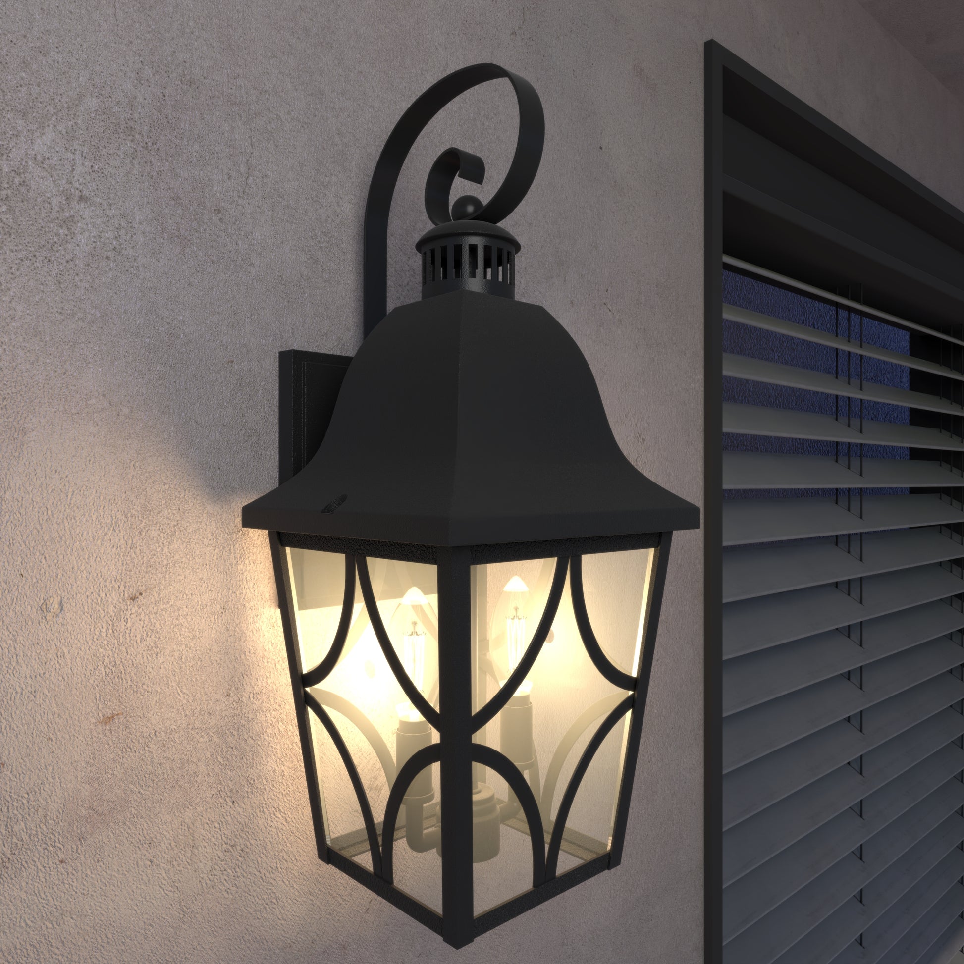 Outdoor Wall Light Fixtures, Waterproof Exterior Wall Sconce Porch Lights, Matte Black Outdoor Wall Lantern With Clear Glass, Outside Wall Mount Lighting For House, Garage, Front Door 2 Pack Black