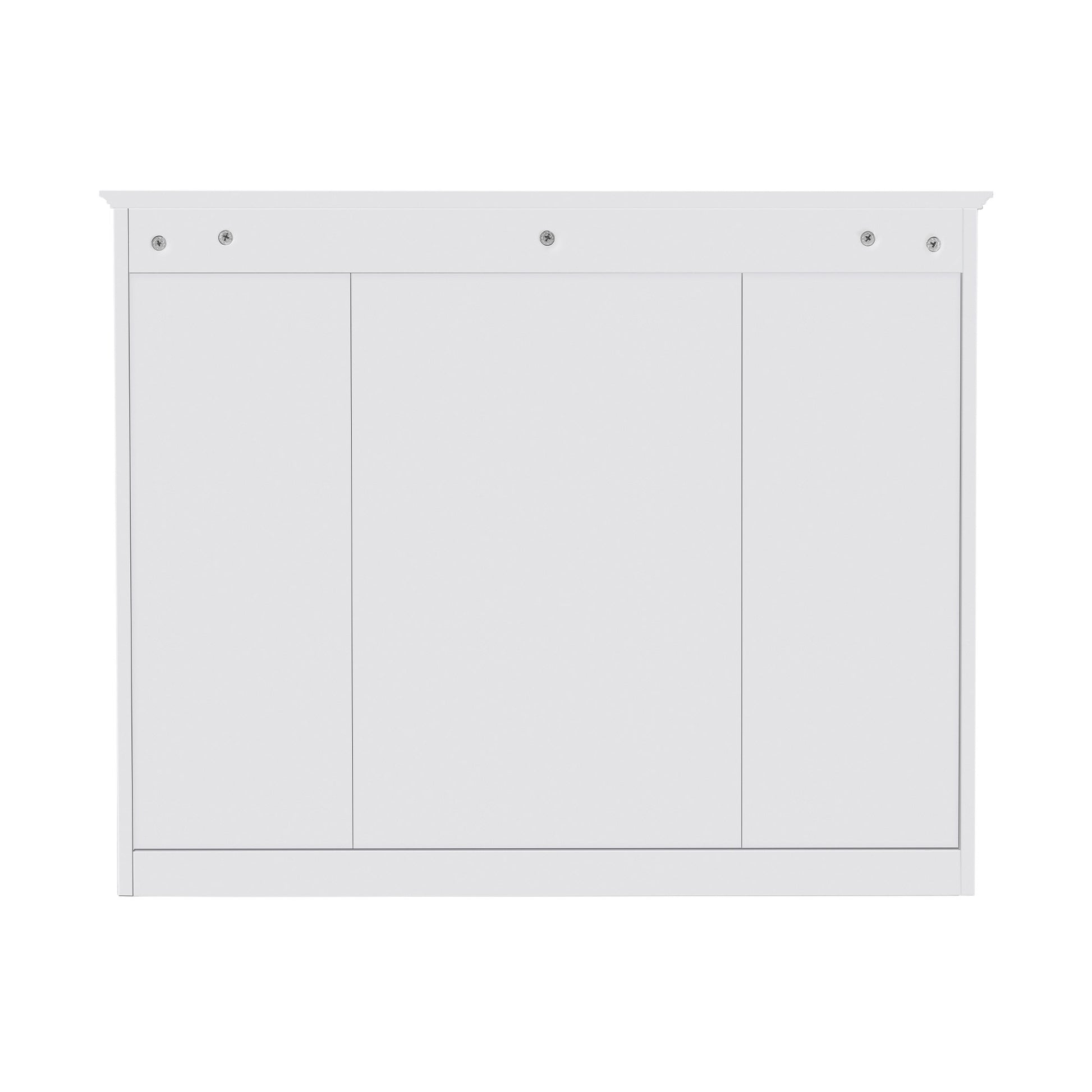 36'' Bathroom Vanity With Medicine Cabinet, Modern Bathroom Storage Cabinet With 2 Soft Closing Doors And 4 Drawers, Single Sink Bathroom Vanity White Bathroom Ceramic,Solid Wood Mdf