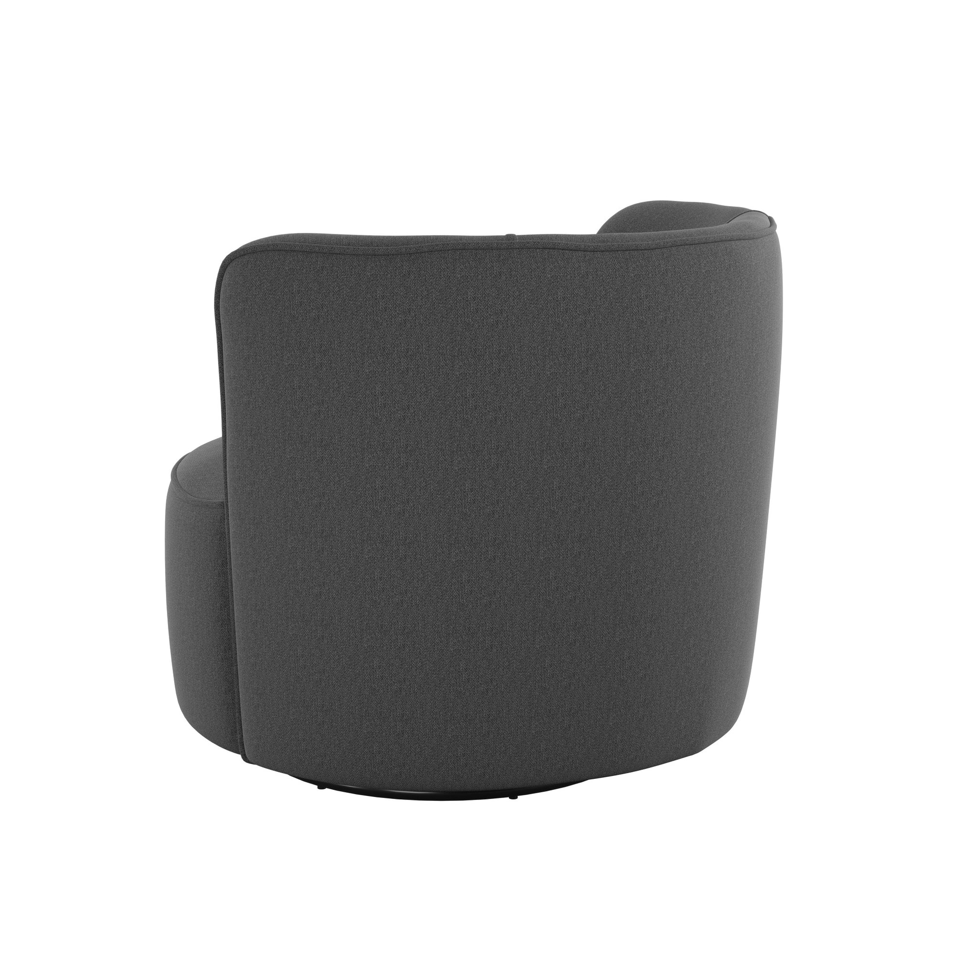 Benz Gray Swivel Glider Accent Chair Gray Foam Engineered Wood