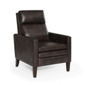 Vaughn Burnished Brown Faux Leather Push Back Recliner Brown Foam Faux Leather