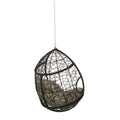 Castaic Hanging Chair With 8Ft Chain Khaki Brown Pe Rattan Iron