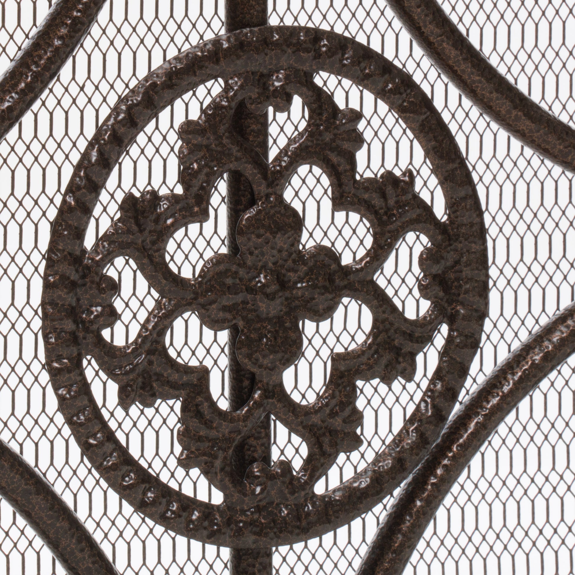 Wilmington Fireplace Screen Black Gold Iron