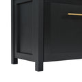 Versatile 4 In 1 Hall Tree With 6 Golden Hooks, Brown Wood Grain Bench With Multiple Storage Space, Entryway Coat Rack With 2 Drawers For Living Room, Hallway, Black, 47.2''W*76.6''H Black Primary