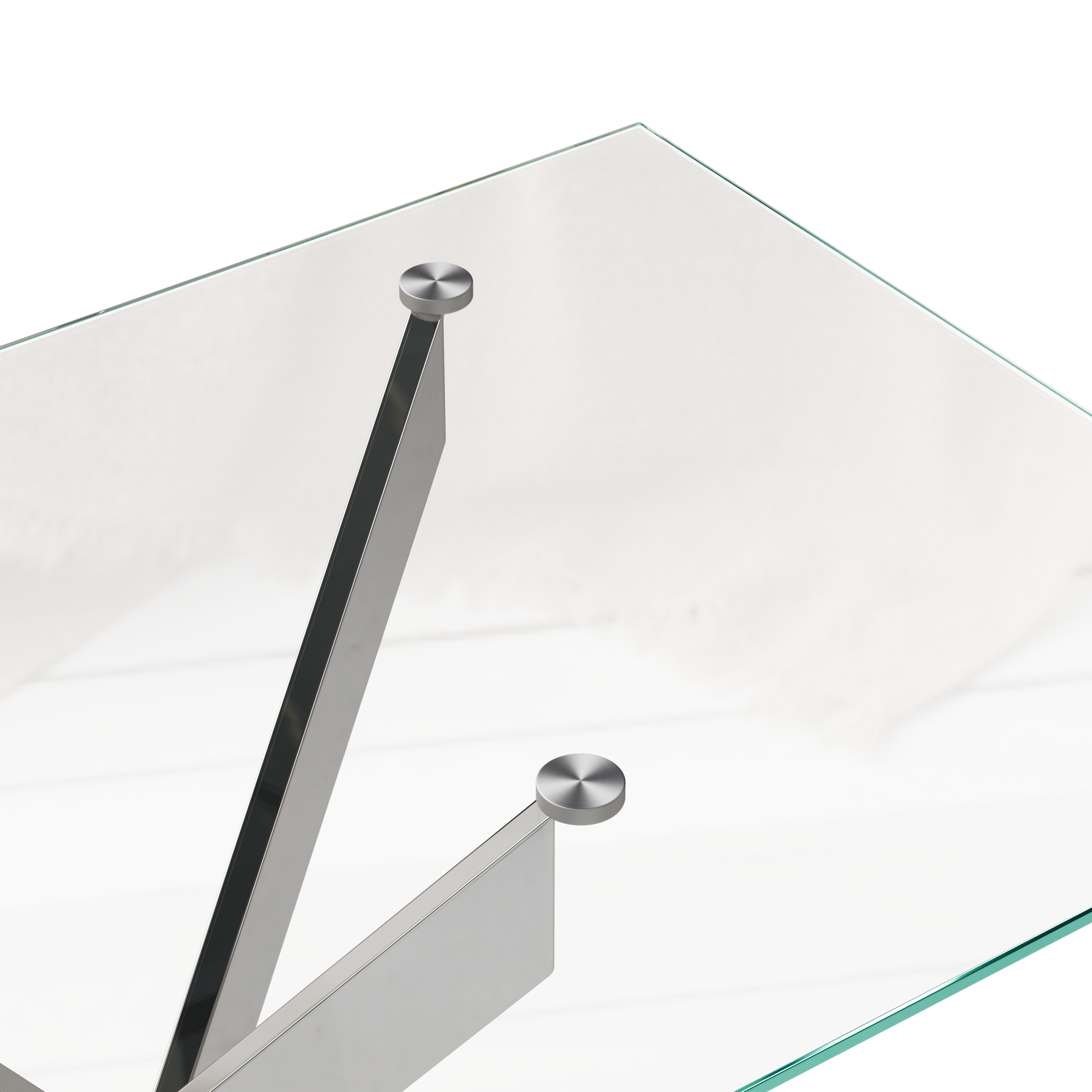 47.2 Inch Modern Minimalist Tempered Glass Coffee Table, Metal Leg Rectangular Dining Table, Transparent Glass Living Room Dining Table, 47.2 Inch X27.5 Inch 29.5 Inch Small Space Suitable