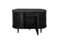 3 Door Buffet Cabinet,Large Storage Accent Cabniet With 3 Door,Sideboard Cabniet For Living Room, Entryway, Hallway, Office Kitchen And Dining Room Black Sliding Doors Modern Mdf