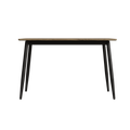 Modern Minimalist Wood Grain Tabletop Dining Table, Stylish Dining Table, Kitchen Dining Table, Sturdy And Durable, Easy To Assemble, Black Metal Leg Design, Suitable For 4 6 People, Suitable For